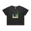 Wo's Heavy Faded Crop Tee 4089 Thumbnail