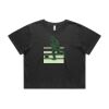 Wo's Heavy Faded Crop Tee 4089 Thumbnail